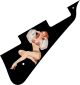 Pin Up Girl Billowed Sleeves Black