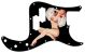 Pin Up Girl Billowed Sleeves Black