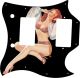 Pin Up Girl Billowed Sleeves Black