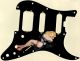 Pin Up Girl Black Negligee Black - HSS Shawbucker Elite Strat