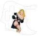 Pin Up Girl Black Negligee WH