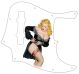 Pin Up Girl Black Negligee WH