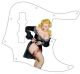 Pin Up Girl Black Negligee WH