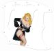 Pin Up Girl Black Negligee WH