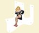 Pin Up Girl Black Negligee WH