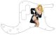 Pin Up Girl Black Negligee WH