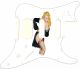 Pin Up Girl Black Negligee WH