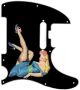 Pin Up Girl Blue Dress Black - American Elite Tele