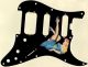 Pin Up Girl Blue Dress Black - HSS Shawbucker Elite Strat