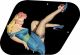 Pin Up Girl Blue Dress BK