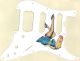 Pin Up Girl Blue Dress White - HSS Shawbucker Elite Strat