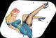Pin Up Girl Blue Dress WH