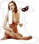Pin Up Girl Eye Mask White - Tele Nashville