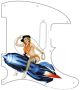 Pin Up Girl Giddy Up White - American Elite Tele