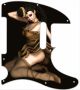 Pin Up Girl Gold Dress Black - 8 Hole NPS Tele