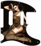 Pin Up Girl Gold Dress Black - Tele Nashville