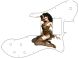 Pin Up Girl Gold Dress White - Vintera '70s Tele Custom