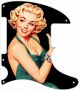 Pin Up Girl Green Dress Black - Tele Esquire