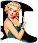 Pin Up Girl Green Dress Black - 8 Hole Tele
