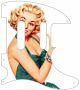 Pin Up Girl Green Dress White - Tele Nashville