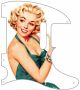 Pin Up Girl Green Dress White - 8 Hole Tele