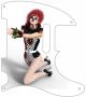 Pin Up Girl Harlequin White - '52 ReIssue Tele