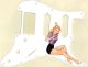 Pin Up Girl Harp White - SSH 11 Hole Strat