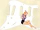 Pin Up Girl Harp White - SSS 8 Hole Strat