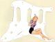 Pin Up Girl Harp White - SSS Hendrix Voodoo Strat