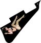 Pin Up Girl Kicking Legs BK