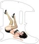 Pin Up Girl Kicking Legs WH