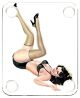 Pin Up Girl Kicking Legs WH