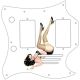 Pin Up Girl Kicking Legs WH