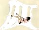 Pin Up Girl Kicking Legs White - SSS Elite Strat