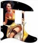 Pin Up Girl Look Back Black - 8 Hole H Tele