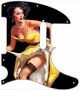 Pin Up Girl Look Back Black - 8 Hole Tele