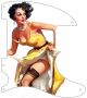 Pin Up Girl Look Back White - Tele Esquire