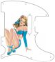 Pin Up Girl Mask White - American Elite Tele
