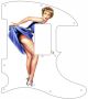 Pin Up Girl Ooops White - 8 Hole H Tele