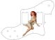 Pin Up Girl Pose 1 White - Vintera '70s Tele Deluxe