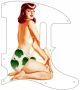 Pin Up Girl Pose 2 - 8 Hole NPS Tele