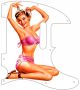 Pin Up Girl Pose 3 White - 8 Hole NPS Tele