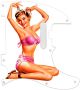 Pin Up Girl Pose 3 White - American Elite Tele