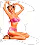 Pin Up Girl Pose 3 White - Avril Lavigne Tele