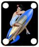 Pin Up Girl Rockets Away BK