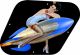 Pin Up Girl Rockets Away BK