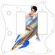 Pin Up Girl Rockets Away WH