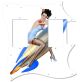Pin Up Girl Rockets Away WH