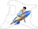 Pin Up Girl Rockets Away WH