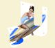 Pin Up Girl Rockets Away WH